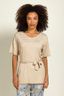 Tonya Top Korte Mouw Little Sumo Stripe Zand