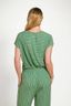 Tatum Top Korte Mouw Kente Stripe Groen 
