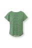 Tatum Top Korte Mouw Kente Stripe Groen 