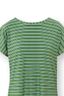 Tatum Top Korte Mouw Kente Stripe Groen 