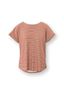 Tatum Top Korte Mouw Kente Stripe Roze 