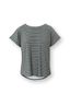 Tatum Top Korte Mouw Kente Stripe Blauw 