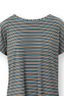 Tatum Top Korte Mouw Kente Stripe Blauw 
