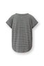 Tatum Top Korte Mouw Kente Stripe Blauw 