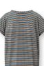 Tatum Top Korte Mouw Kente Stripe Blauw 