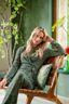 Teagan Vest Lange Mouw Daisy Dreams Groen 