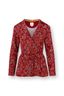 Teagan Vest Lange Mouw Daisy Dreams Rood 