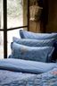 Quilted Cushion Bustani Blue