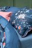 Duvet Cover Set Flower Festival Dark Blue
