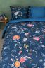 Duvet Cover Set Flower Festival Dark Blue