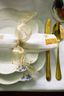 Set/2 Serviettes Broderie Étoiles Or