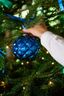 Ornament Glas Dunkel Blau 12cm