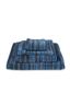 Bath Towel Geometric Print Dark Blue 55x100cm