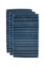 Gastendoek Set/3 Geometric Print Donkerblauw 30x50cm