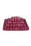 Bath Towel Geometric Print Dark Pink 55x100cm