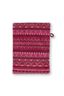 Washandje Set/3 Geometric Print Donkerroze 16x22cm