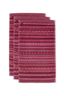 Gastendoek Set/3 Geometric Print Donkerroze 30x50cm