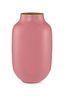 Ovale Vaas Metaal Oud Roze 30cm