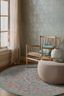 Round Carpet Il Ricamo by Pip Light Blue
