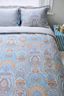 Ensemble housse de couette Jabali Flower Bleu