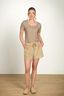 Bisou Short Trousers Velvet Beige