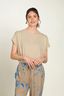 Tatum Top Korte Mouw Little Sumo Stripe Zand