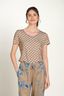 Toy Top Korte Mouw Jaipur Flower Khaki/Blauw