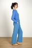 Britta Pantalon Velvet Bleu