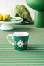 Set/2 Tassen Klein Love Birds Medallion Emerald-Grün