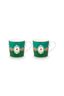 Set/2 Tassen Klein Love Birds Medallion Emerald-Grün
