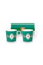 Set/2 Tasses Petite Love Birds Medallion Emerald