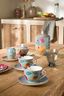 Set/2 Kop & Schotel Blooming Tales Fantasy Blauw 280ml