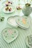 Set/2 Assiettes en Forme de Cœur Lily&Lotus Vert Clair 21.5cm
