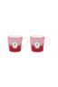 Set/2 Tassen Groß Love Birds Medallion Rot-Rosa