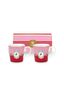 Set/2 Tassen Groß Love Birds Medallion Rot-Rosa
