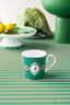 Set/2 Tassen Groß Love Birds Medallion Emerald-Grün