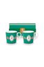 Set/2 Tassen Groß Love Birds Medallion Emerald-Grün