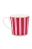 Set/2 Tassen Klein Love Birds Medallion Streifen Rot-Rosa