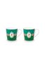Set/2 Tasses Grande Love Birds Medallion Emerald-Vert