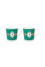 Set/2 Tasses Petite Love Birds Medallion Emerald