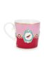 Set/2 Tasses Petite Love Birds Medallion Rouge-Rose