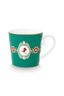 Set/2 Tassen Groß Love Birds Medallion Emerald-Grün