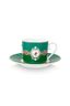 Set/2 Tasse & Untertasse Love Birds Medallion Emerald-Grün