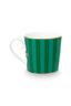 Set/2 Tassen Klein Love Birds Medallion Streifen Emerald-Grün