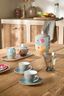 Set/2 Tasses et Soucoupes à Expresso Blooming Tales Bleu 120ml