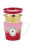 Tea for One Love Birds Medallion Rouge-Rose