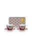 Set/2 Tasses et Soucoupes Blooming Tales Fantasy Khaki 300ml