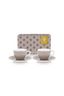 Set/2 Tasses et Soucoupes à Expresso Blooming Tales Khaki 120ml