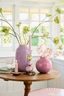 Set/2 Bougeoir Boule en Métal Cœur Lilas