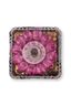 Bougeoir avec Perles en Verre Lilas 28cm